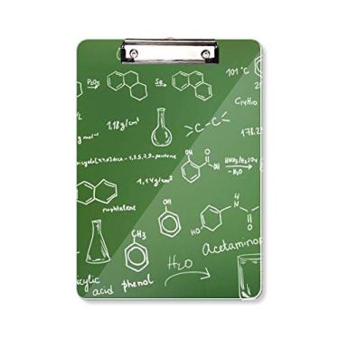 Imagem de Placa de prancheta com estrutura atômica molecular de química orgânica A4