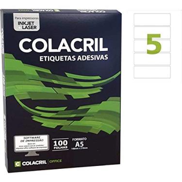 Imagem de Etiqueta A5 Colacril, Multicor