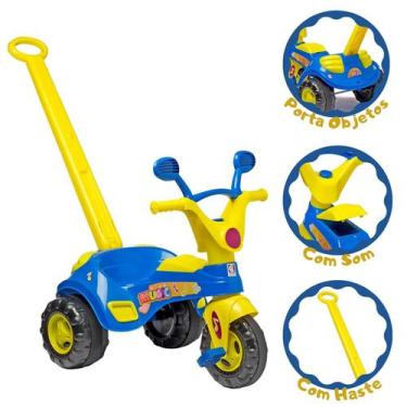 Triciclo Infantil Bandeirante Triciclo Smart Plus - Haste Removível Buzina  Porta Objetos - Velotrol e Triciclo a Pedal - Magazine Luiza