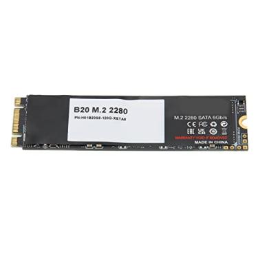 Imagem de SSD M.2 2280 SATA, 6GB SATA III 3D TLC Nand Plug and Play Notebook SSD com Intel para SRT para PC Gaming Business (120GB)