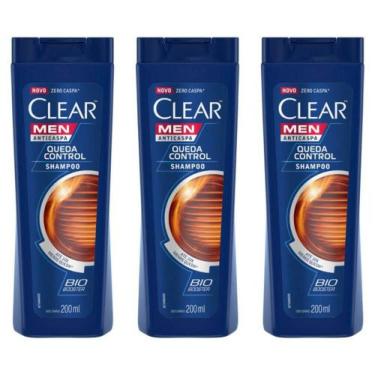 Imagem de Kit C/03 Clear Men Queda Control Shampoo 200ml