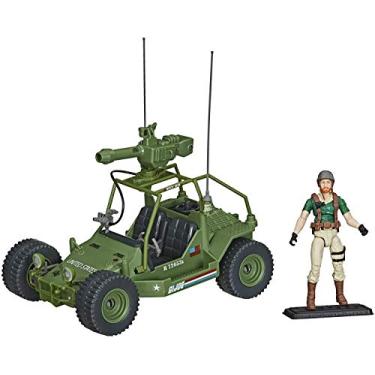 Imagem de Hasbro Veículo exclusivo G.I. Joe retrô A.W.E. Striker com boneco de cárter de 9,5 cm