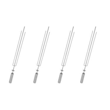 Imagem de Kit 4 Espetos Tridente Giratórios para Churrasqueira Pratic
