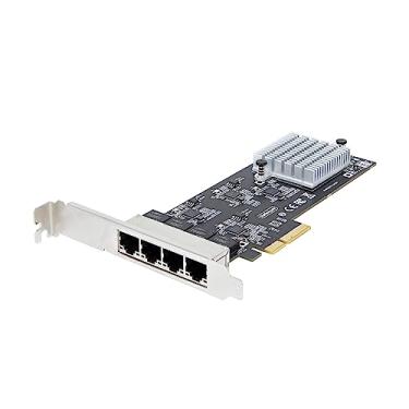 Imagem de StarTech. Com placa de rede NBASE-T PCIe de 4 portas 2,5 Gbps, Intel I225-V, placa de rede de computador quad-portas, placa de rede multi-gigabit, cartão LAN PCI Express Server, interface Ethernet Desktop (PR42GI-NETWORK-CARD)