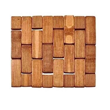 Imagem de Descanso Panela Bambu Quadrado 15cm x 15cm Casita