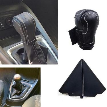 Imagem de Capa couro alavanca câmbio e coifa courvin Hb20 manual vision 2013 2014 2015 2016 2017 2018 2019