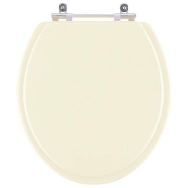 Imagem de Assento Sanitário Tampa de Vaso Madeira MDF Laqueado Convencional Oval Universal 6lpf