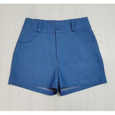 Imagem de Short Jeans Feminino Básico Com Elastano - Jô Modas