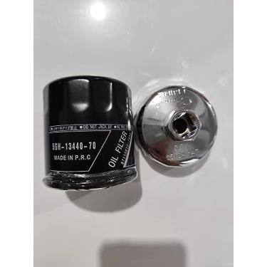 Imagem de BANGTE Filtro de óleo 5GH-13440-70 compatível com motor de popa Yamaha F15- F115, substitui lancha Yamaha série 700/1050/1100, chave inglesa com filtro de óleo