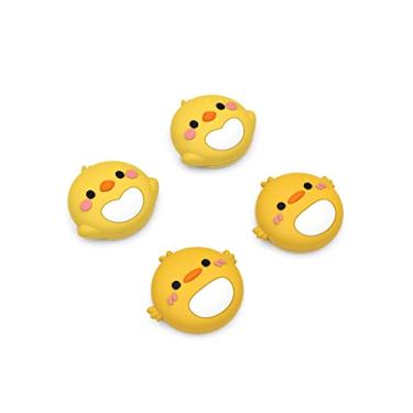 Imagem de PlayVital Tampas de aperto de polegar para Steam Deck LCD, para PS Portal Remote Player Silicone Thumbsticks Grips Joystick Caps para Steam Deck OLED - Papagaio e pintinho