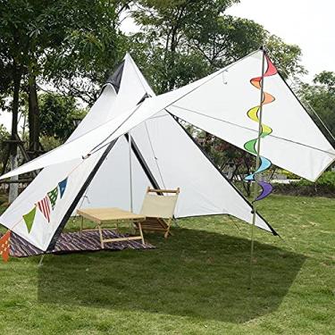 Imagem de Barraca de acampamento, ao ar livre à prova d'água para 4 pessoas Yurt Bell Tent Family Teepee Tent Double Layers Indian Tipi Tent Adequado para caminhões, acampamentos, caminhadas, férias