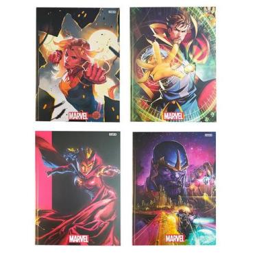 Imagem de Caderno Brochura Heróis Marvel 80F 1 Matéria - Sd