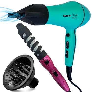 Imagem de Secador de cabelo taiff pro 2000W difusor E modelador kit