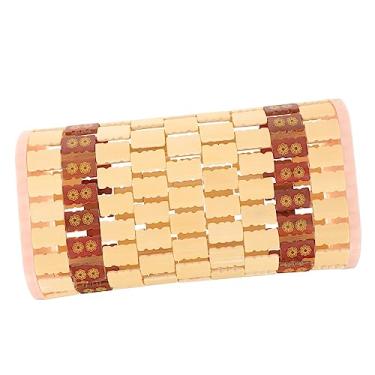 Imagem de Sauna Pillow Wooden Pillow Bamboo Neck Pillow Summer Accessories Wood Sauna Headrest Neck Support Pillow Sweat Steam Neck Cushion Plastic Khaki Body Pillows Sweat Steam Pillow Spa