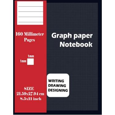 Imagem de GRAPHIC PAPER NOTEBOOK: GRID PAPER/ CELL SIZE (1x1mm)/ PAPER SIZE 8.5X11 INCH (215.9 X 279.4 mm)/160 PAGES.