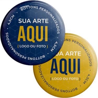 Imagem de Minha Bandeira Botões Personalizados com sua Arte/Botons Buttons Pin Broche 100 Unidades