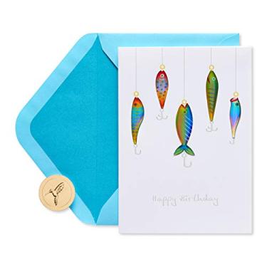 Imagem de Papyrus Cartão de aniversário para pescador (peixe em ganchos), multicolorido, 1 (6608415)