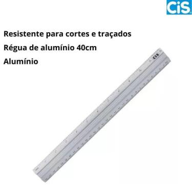 Imagem de Régua Escolar De Aluminio Cis 40cm - Sertic
