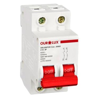 Imagem de Disjuntor Bipolar 10 Amperes (Corrente Nominal) Ourolux