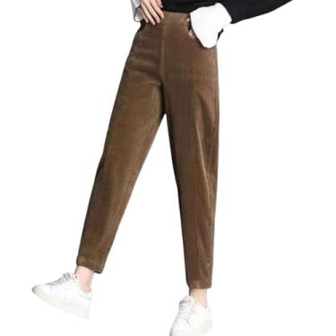 Imagem de Gerrit Calça legging feminina casual de inverno, Pelúcia marrom, XXG