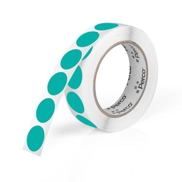 Imagem de Perco Etiquetas adesivas redondas de 2,5 cm azul-petróleo - 1.000 etiquetas por rolo - Cores vibrantes, forte adesão - Feito nos EUA