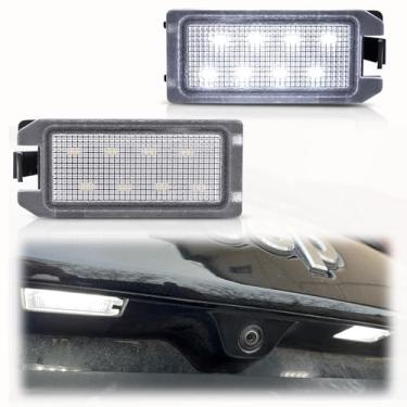 Imagem de NSLUMO Conjunto de luz de placa de licença de LED para Jeep Grand Cherokee WK2 Compass Patriot 2014-2020, substituição OEM 6000K Xenon White 8-SMD sem erros, luzes de LED