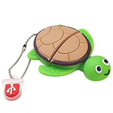 Imagem de Pen Drive USB BorlterClamp de 32 GB de desenho animado fofo tartaruga marinha modelo Memory Stick, presente para estudantes e crianças
