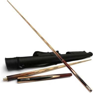 Imagem de Taco de bilhar para bilhar, bastão de sinuca de madeira, taco de design ergonômico, para jogos e acessórios de mesa de sinuca, capa rígida/bolsa para escolher (pontas de 11 mm, taco de sinuca +