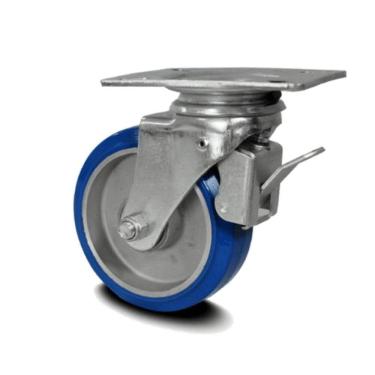 Imagem de Rodizio Poliuretano Elástico 5 Pol. Placa Freio