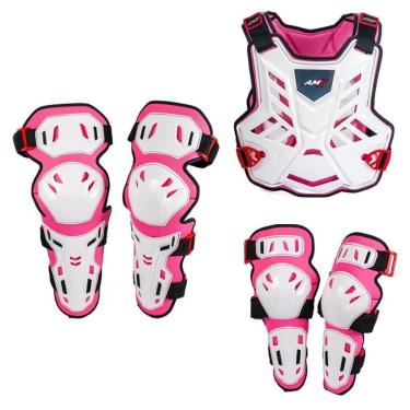 Imagem de Kit Joelheira Cotoveleira Colete Amx Control Motocross-Unissex