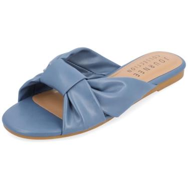 Imagem de Journee Collection Sandália feminina Tru Comfort Foam™ Zetia, Azul, 36