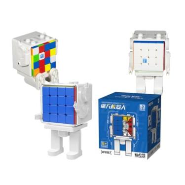 Imagem de Cubo Mágico 4x4 Moyu Mfjs 4m Magnético +Robô Expositor
