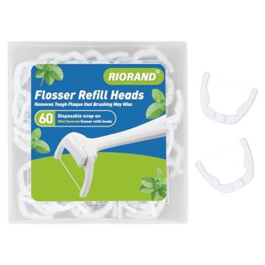 Imagem de RioRand Ultraclean Access Cabeças de refil de fio dental, limpeza profunda dos dentes, protege dentes e gengivas sem PFAS, compatível com Listerine Ultraclean Access Flosser 60 peças (pacote com 1)
