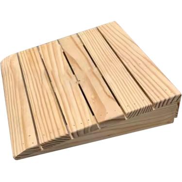 Imagem de Rampas de meio-fio de madeira maciça para elevação de 7 a 15 cm - Rampas de limite antiderrapantes portáteis para garagem, galpão de porta de pátio, doca de carregamento, entrada de automóve