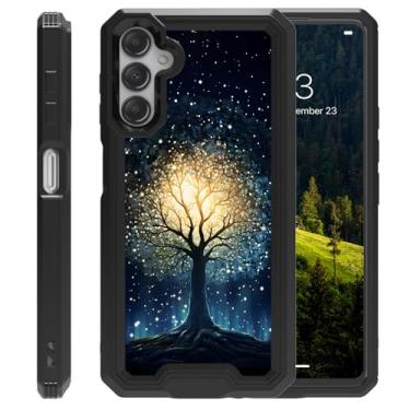 Imagem de CAPAUNVDA Capa para Samsung Galaxy A15 5G, Proteção Total do Corpo, Proteção contra Quedas de Nível Militar, Padrões Exclusivos, Árvore da Galáxia