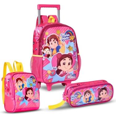 Imagem de Kit Mochila De Rodinhas Estojo E Lancheira Maria Clara E JP