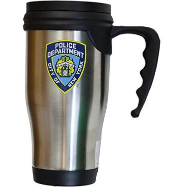 Imagem de NYPD Caneca de viagem oficialmente licenciada pela polícia de Nova York Copo de café de aço inoxidável