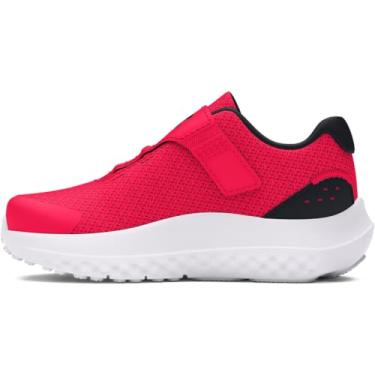 Imagem de Under Armour Tênis de corrida unissex infantil Surge 4 fecho alternativo, (600) Vermelho/Preto/Preto, 6 Infant