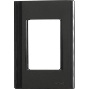 Imagem de Placa 3 Postos 4x2 Tramontina Giz Preta Sem Suporte