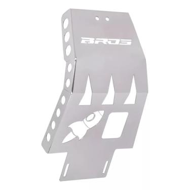 Imagem de Filistore Protetor de Cárter Honda Bros 150/160 Cromado Peiteira de Aço (Foguete) Prata para Motocicleta