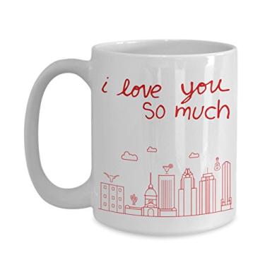 Imagem de Caneca I Love You So Much Austin - Caneca de café de cacau quente divertido - ideia de de Natal