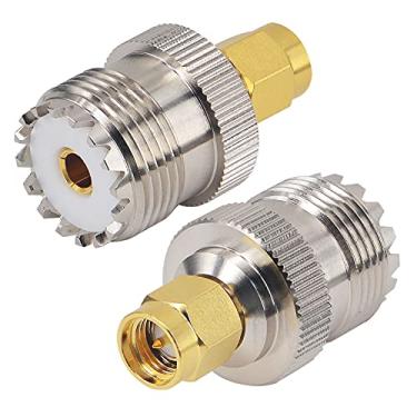 Imagem de YOTENKO Adaptador de rádio amador SMA macho para UHF SO239 fêmea conectores RF para rádio CB, antena de rádio amador, walkie talkie, rádio amador, pacote com 2