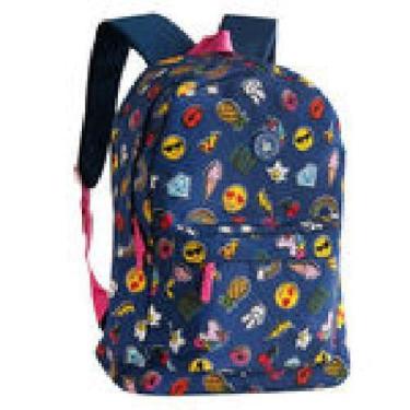 Imagem de Mochila Feminina Escolar Emoji Unicórnio Com Patches Mf8108 - Clio Sty