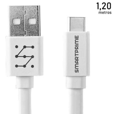 Imagem de Cabo Slick Type C USB 1,2 Metros - Smartprime BRANCO - Eletronica Cast