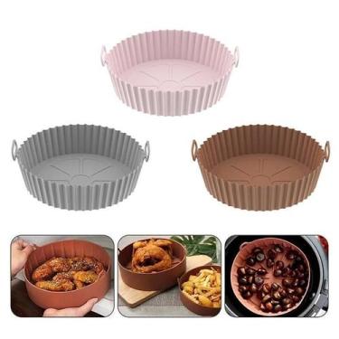Imagem de Forma Assadeira Fritadeira Air Fryer Em Silicone Lavável - Importado