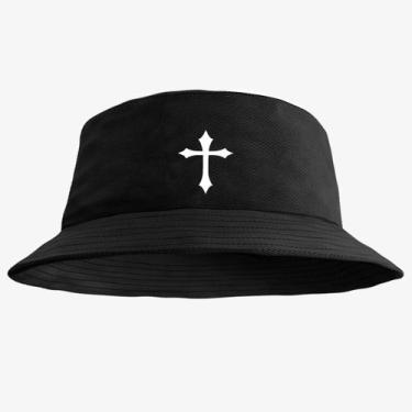 Imagem de Chapéu Bucket Hat Estampado Cruz - MP Moda Masculina, Único, Preto