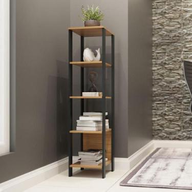 Imagem de Estante Nicho Industrial 5 Prateleiras 100% Mdf - Pradel SE, Freijó/Pr