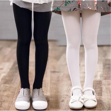 Imagem de kit com 2 Meias calça infantil Meia Grossa Frio Inverno Menina preta b