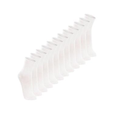 Imagem de Kit 12 Pares de Meias sem Punho Cano Médio Lupo 4421-001, Branco