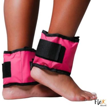 Imagem de Caneleira De Peso 4kg Par Rosa Tornozeleira Treino Exercício Exercício